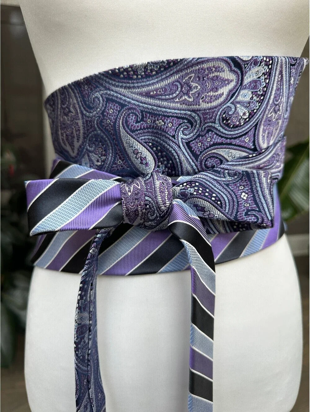 Upcycled Silk Obi Belt | Corset Style Wrap | OOAK | OS